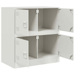 Vidaxl Sideboard White 67X39X73 Cm Steel - thumbnail 7