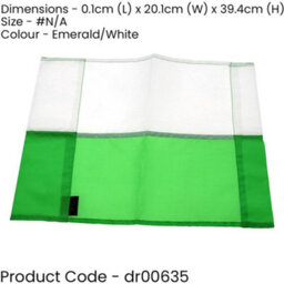 Precision Single All Weather Football Corner Flag - Emerald Green & White - Outdoor Poly - thumbnail 2