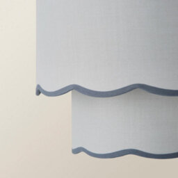 Valuelights Sloane 2 Tier Grey Colour Clash Scallop Ceiling Lamp Shade - thumbnail 3