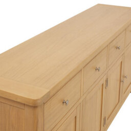 The Furniture Market Marbury Oak Extra Large 4 Drawer 4 Door Sideboard - thumbnail 6