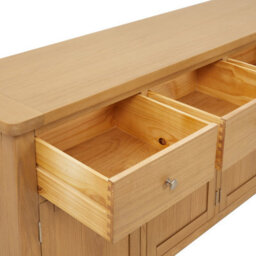 The Furniture Market Marbury Oak Extra Large 4 Drawer 4 Door Sideboard - thumbnail 5