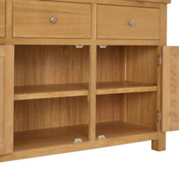The Furniture Market Marbury Oak Extra Large 4 Drawer 4 Door Sideboard - thumbnail 8