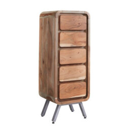 Buttercup Farm Aspen 5 Drawer Tall Chest - Metal/wood - L40 X W45 X H120 Cm - thumbnail 2