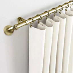 Bedlooms Metal Curtain Pole 28mm- Plain Ball Finials With Extendable Strong & Durable Rod Antique Brass 120-210 Cm,48''- 84'' - thumbnail 3