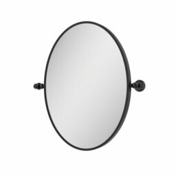 Aveli 500 X 700mm Black Wall Mounted Bathroom Mirror Framed Oval Traditional Adjustable - thumbnail 4