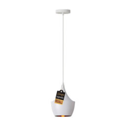 Ledsone Industrial Pendant Light, Retro Ceiling Lighting White Metal Lamp Shade With E27 Base,pendant Ceiling Light
