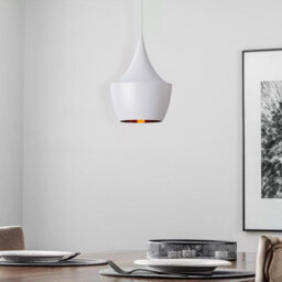 Ledsone Industrial Pendant Light, Retro Ceiling Lighting White Metal Lamp Shade With E27 Base,pendant Ceiling Light - thumbnail 5