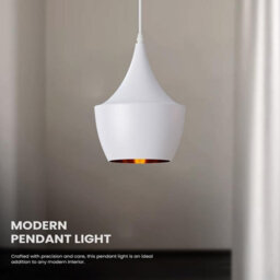 Ledsone Industrial Pendant Light, Retro Ceiling Lighting White Metal Lamp Shade With E27 Base,pendant Ceiling Light - thumbnail 6