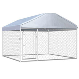 Berkfield Durable Outdoor Dog Kennel With Roof 200X200X135 Cm - thumbnail 2