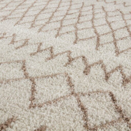 The Rugs Moroccan Shaggy Rugs And Runners Soft Fluffy Tribal Design High Pile Ivory And Beigeliving Room Kitchen Hallway 930 - thumbnail 3
