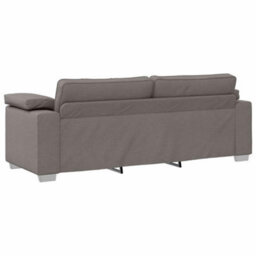 Vidaxl Sofa With Cushion Taupe 219 X 77 X 82 Cm Fabric - thumbnail 4