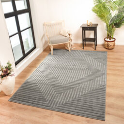 Livabliss Le Mans-Modern Grey 3D High & Low Pile Textured In- & Outdoor Rug 160 X 220 Cm Easy Care, Non Shedding - thumbnail 2