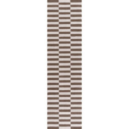 The Rugs Loft Taupe And Ivory Striped Living Room Area Rug And Runners Soft Pile - thumbnail 9