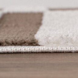 The Rugs Loft Taupe And Ivory Striped Living Room Area Rug And Runners Soft Pile - thumbnail 7