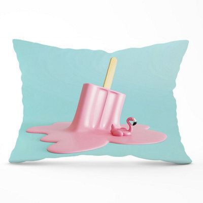 Warren Reed Designer Flamingo Ice Cream Cushions 33Cm X 48Cm