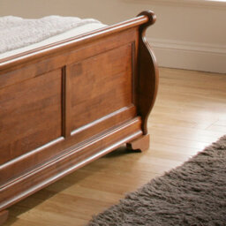 French Style Toulon Wooden Sleigh Bed - Mahogany Finish - King Size 5Ft Bed Frame Only - thumbnail 4