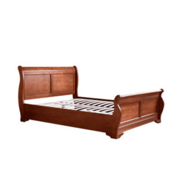 French Style Toulon Wooden Sleigh Bed - Mahogany Finish - King Size 5Ft Bed Frame Only - thumbnail 5