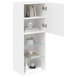 Berkfield Tv Cabinet With Led Lights White 40.5X30X102 Cm - thumbnail 6