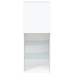 Berkfield Tv Cabinet With Led Lights White 40.5X30X102 Cm - thumbnail 9