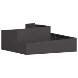 Berkfield Modern Garden Planter Black 100 X 100 X 50 Cm Steel