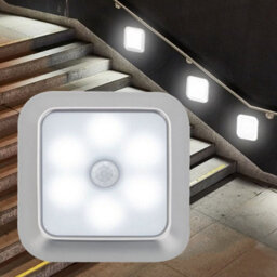 6Led Pir Motion Sensor Night Light Led Human Body Induction Wireless Detector Automatic Light On  Off For Home White 6000K - thumbnail 3