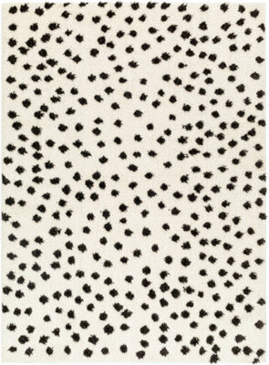 Livabliss Rodos-Modern Beige Black Soft Plush Pile Living Bedroom Rug 160 X 213 Cm Easy Care, Non Shedding - image 1
