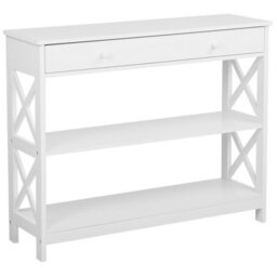Beliani Console Table Montgomery White - thumbnail 1