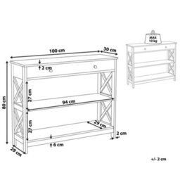 Beliani Console Table Montgomery White - thumbnail 3