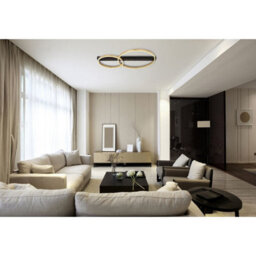 Luminosa Lighting Luminosa Luffy 93X59Cm Integrated Led Semi Flush Ceiling Light Matt Black Led 3000K - thumbnail 9
