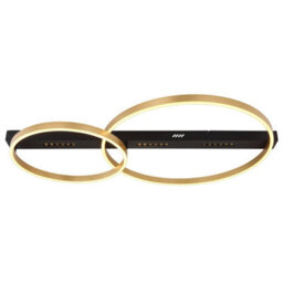 Luminosa Lighting Luminosa Luffy 93X59Cm Integrated Led Semi Flush Ceiling Light Matt Black Led 3000K - thumbnail 3