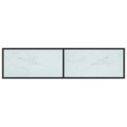 Berkfield Tv Cabinet White Marble 160X40X40.5 Cm Tempered Glass - thumbnail 5