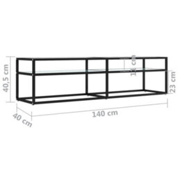 Berkfield Tv Cabinet White Marble 160X40X40.5 Cm Tempered Glass - thumbnail 7
