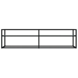 Berkfield Tv Cabinet White Marble 160X40X40.5 Cm Tempered Glass - thumbnail 3