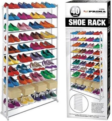 40 Pairs 10 Tier Shoe Rack Stand Storage Freestanding Organiser Home Shelf New - image 1