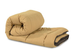 SleepyNights 7.5 Box Stitching Reversible Coverless Polycotton Duvet Sand And Charcoal Single - thumbnail 4