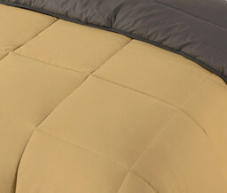 SleepyNights 7.5 Box Stitching Reversible Coverless Polycotton Duvet Sand And Charcoal Single - thumbnail 6