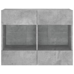 Berkfield Durable Tv Wall Cabinet With Led Lights Concrete Grey 78.5X30X60.5 Cm - thumbnail 7