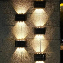 Set Of 2 Up Down Solar Wall Lights Outdoor - thumbnail 2