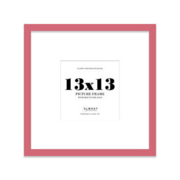 "13X13"" Pink Picture Frame - 13X13"" Square Frame With 10X10"" Mount For 13X13""/10X10"" Pictures Moderrn Style Thin Edge, 1 Pack" - thumbnail 1