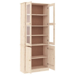Vidaxl Glass Display Cabinet Alta 77X35X186.5 Cm Solid Wood Pine - thumbnail 4