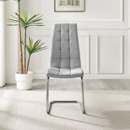 Furniturebox Uk 4 Seater Dining Set - Imperia White High Gloss Dining Table And Chairs - 4 Elephant Grey Murano Chairs - thumbnail 6