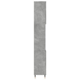 Berkfield Industrial Bathroom Cabinet Concrete Grey 30X30X190 Cm Engineered Wood - thumbnail 5