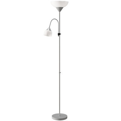 Wyld Haus Nokave Metal Silver Led Uplighter Floor Lamp With Adjustable Gooseneck And Colour Temperature Options - image 1
