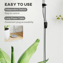 Wyld Haus Nokave Metal Silver Led Uplighter Floor Lamp With Adjustable Gooseneck And Colour Temperature Options - thumbnail 7
