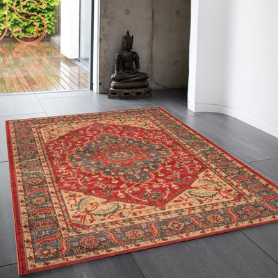 Traditional Graphics Floral Cotton Backing Rug For Living Room Bedroom And Dining Room-240Cm X 340Cm