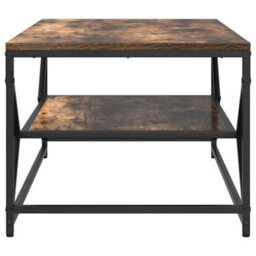 Berkfield Coffee Table With Shelf Smoked Oak 90X50X40 Cm Engineered Wood - thumbnail 6
