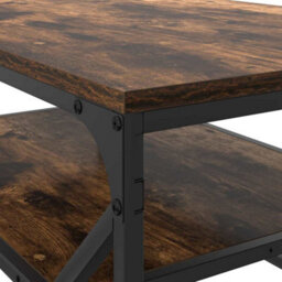 Berkfield Coffee Table With Shelf Smoked Oak 90X50X40 Cm Engineered Wood - thumbnail 8