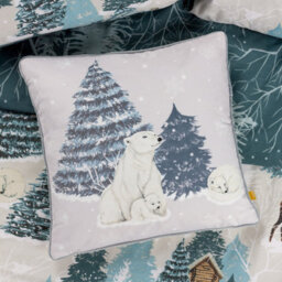 Furn. Arcticus Noel Embroidered Polyester Filled Cushion - thumbnail 4