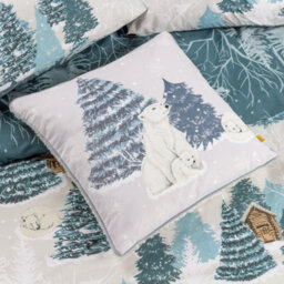 Furn. Arcticus Noel Embroidered Polyester Filled Cushion - thumbnail 5