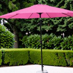 Garden Market Place The Garden Marketplace Garden Parasol 2.7M With Tilt And Crank Handle, Polyester Canopy And 38mm Aluminium Pole Pink - thumbnail 2